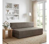 vidaXL Divano Letto Pieghevole Grigio Chiaro 152 x 86,5 x 60 cm