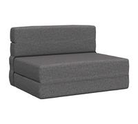 vidaXL Divano Letto Pieghevole Grigio Chiaro 100 x 80 x 60 cm Tessuto