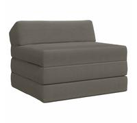 vidaXL Vouwbare Bankbed Lichtgrijs 200 x 70 x 10 cm Katoen Stof