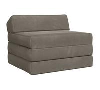 vidaXL Divano Letto Pieghevole Grigio Chiaro 200 x 70 x 10 cm Velluto