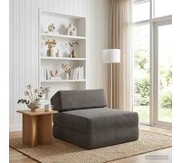 vidaXL Divano Letto Pieghevole Grigio Chiaro 60 x 70 x 41 cm Tessuto