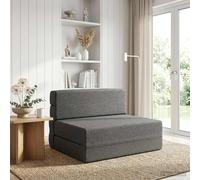 vidaXL Divano Letto Pieghevole Grigio Chiaro 70 x 72 x 60 cm Tessuto
