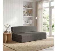 vidaXL Divano Letto Pieghevole Grigio Scuro 152 x 86,5 x 60 cm Tessuto