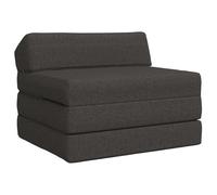 vidaXL Vouwbare Bankbed Donkergrijs 200 x 70 x 10 cm Stof