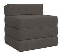vidaXL Vouwbare Bankbed Donkergrijs 200 x 70 x 15 cm Katoen Stof