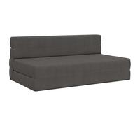 vidaXL Divano Letto Pieghevole Grigio scuro 203 x 152 x 15 cm, Divano regolabile, letto convertibile, salvaspazio, mobili moderni, funzionale, vita urbana, design contemporaneo, comfort interno