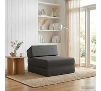 vidaXL Divano Letto Pieghevole Grigio Scuro 60 x 70 x 41 cm Tessuto