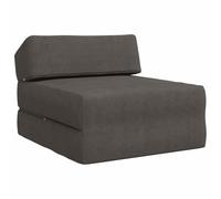 vidaXL Divano Letto Pieghevole Grigio Scuro 60 x 70 x 41 cm Tessuto, Divano Pieghevole Compatto, Materasso per Interni, Arredo Sala, Letto Doppio, Soluzione per Spazio Urbano