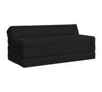 vidaXL Divano Letto Pieghevole Nero 120 x 60 x 49 cm Tessuto