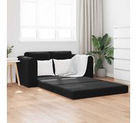 vidaXL Divano Letto Pieghevole Nero 148 x 71 x 83 cm Velluto