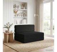 vidaXL Divano Letto Pieghevole Nero 70 x 72 x 60 cm Tessuto