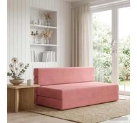 vidaXL Divano Letto Pieghevole Rosa 203 x 152 x 15 cm Velluto, Divano regolabile, letto convertibile, salvaspazio, mobili moderni, funzionale, vita urbana, design contemporaneo, comfort interno