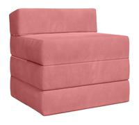vidaXL Vouwbare Bankbed Roze 200 x 70 x 15 cm Fluweel
