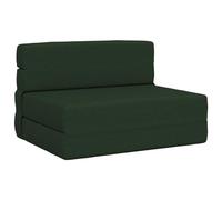vidaXL Divano Letto Pieghevole Verde Scuro 190 x 100 x 15 cm Tessuto, Divano regolabile, letto convertibile, salvaspazio, mobili moderni, funzionale, vita urbana, design contemporaneo, comfort interno