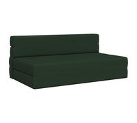 vidaXL Divano Letto Pieghevole Verde Scuro 203 x 152 x 15 cm Tessuto, Divano regolabile, letto convertibile, salvaspazio, mobili moderni, funzionale, vita urbana, design contemporaneo, comfort interno