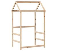 vidaXL Divano letto rustico in legno massello, 89 x 190 cm, con tetto inclinato, ideale per la camera dei bambini e degli ospiti, facile manutenzione, telaio imbottito in legno di pino naturale