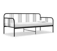 vidaXL Divano Letto Telaio Nero in Metallo 90x200 cm