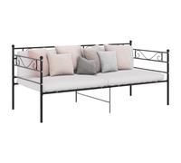 AX Letto Nero Giroletto Divano Ospiti Mare Dormire Camera 206,5x95x89,5cm 324767