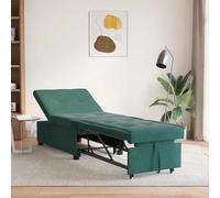 vidaXL Divano letto Verde Scuro 194 x 67 x 82 cm Velluto