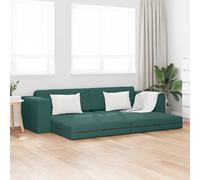 vidaXL Divano letto Verde Scuro 245 x 78 x 77 cm Tessuto
