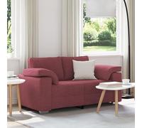 VidaXL Divano Loveseat Wind Rosso Moderno per Soggiorno, Struttura in Acciaio Robusta, Tessuto Poliestere Vivace, Seduta per 2 Persone, Design Rettangolare, Facile Montaggio,