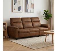 vidaXL Divano Marrone 214 x 90 x 95 cm Pelle Scamosciata Sintetica, Soggiorno, Divano Moderno, Comodo, Stile Elegante, Microfibra, Imbottito, Mobili Resistenti per Casa