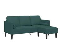 vidaXL Divano Moderno a Forma di L con Tessuto Verde Scuro per 3 Persone Struttura in Legno di Faggio Cuscini Inclusi Ideale per Soggiorno Angolare Seduta Tre Posti Divano Stile Elegante Imbottito Co