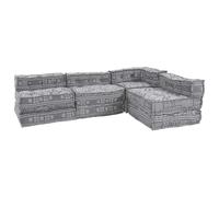 vidaXL Divano modulare 4 pcs Grigio chiaro 70 x 70 x 56 cm Tessuto