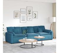 vidaXL Divano Modulare con Cuscini Blu