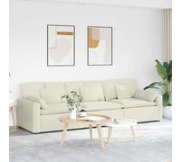 vidaXL Divano Modulare con Cuscini Crema