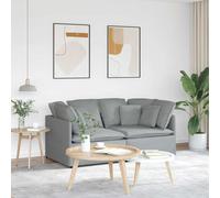 vidaXL Divano Modulare con Cuscini in Tessuto Grigio Chiaro