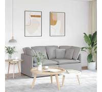 vidaXL Divano Modulare con Cuscini in Tessuto Grigio Nuvola