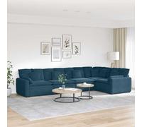 vidaXL Divano Modulare con Cuscini in Velluto Blu
