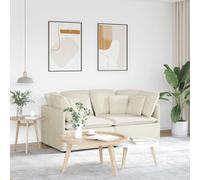 vidaXL Divano Modulare con Cuscini in Velluto Crema