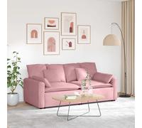 vidaXL Divano Modulare con Cuscini Rosa