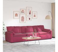 vidaXL Divano Modulare con Cuscini Rosso Vino