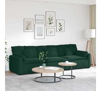 vidaXL Divano Modulare con Cuscini Verde Scuro