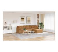 vidaXL Divano Modulare con Poggiapiedi e Cuscini Beige