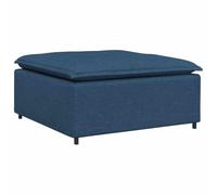 vidaXL Modulo Poggiapiedi Divano Modulare Blu 100x100x48 cm, divano componibile, modulo poggiapiedi, pouf in tessuto, divano poggiapiedi, pouf