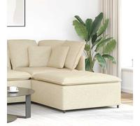 vidaXL Divano Modulare Poggiapiedi Modulo Crema 100x100x48 cm