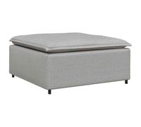 vidaXL Modulo Poggiapiedi Divano Modulare Grigio Nuvola 100x100x48 cm, divano componibile, modulo poggiapiedi, pouf in tessuto, divano poggiapiedi
