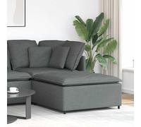 vidaXL Divano Modulare Poggiapiedi Modulo Grigio Scuro 100x100x48 cm