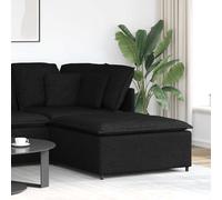 vidaXL Divano Modulare Poggiapiedi Modulo Nero 100x100x48 cm