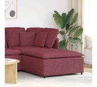 vidaXL Divano Modulare Poggiapiedi Modulo Rosso Vino 100x100x48 cm