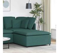 vidaXL Divano Modulare Poggiapiedi Modulo Verde Scuro 100x100x48 cm