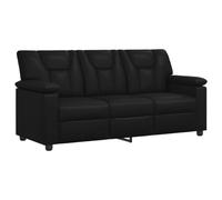 vidaXL Divano nero, 191 x 85 x 93 cm, in pelle sintetica