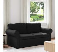 vidaXL Divano Nero 215 x 82 x 80 cm Tessuto