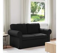 vidaXL Divano Nero 215 x 82 x 80 cm Tessuto