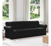vidaXL Divano Nero 215 x 82 x 80 cm Tessuto