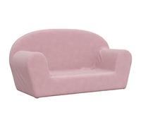 vidaXL Divano per bambini a 2 posti in morbido peluche Rosa